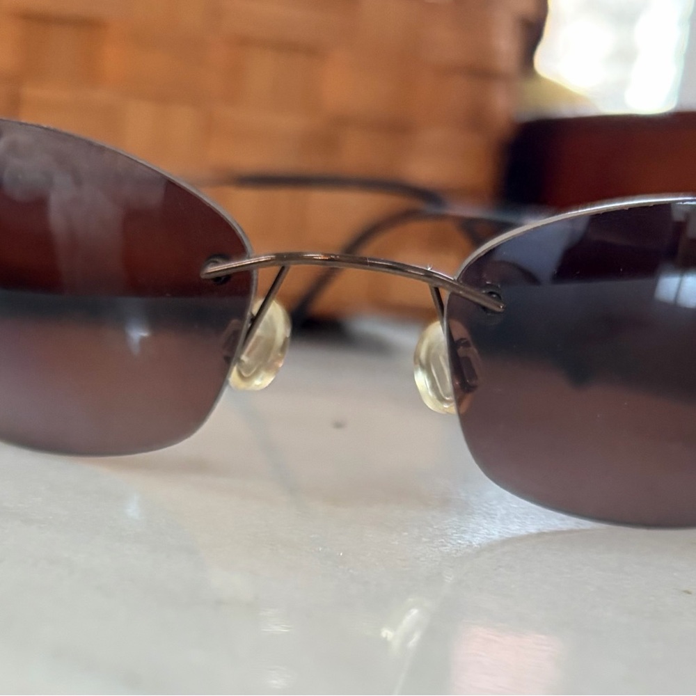 Maui Jim Brown Rimless Sunglasses